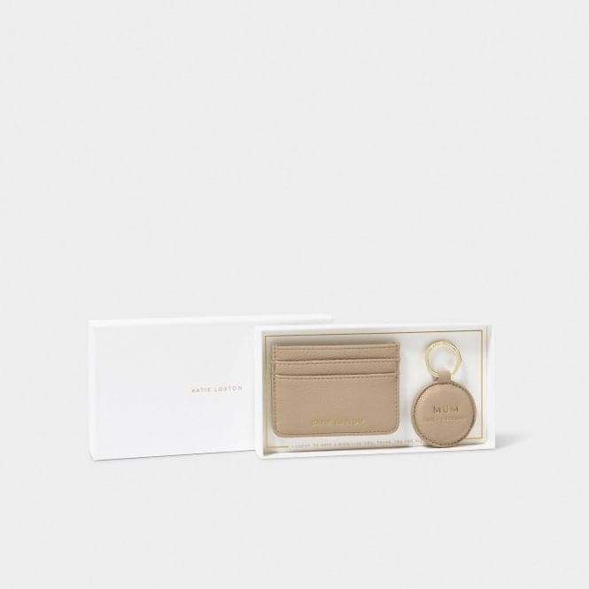 Keyring & Card Holder Set 'Mum' in Light Taupe KLB3122Katie LoxtonKLB3122