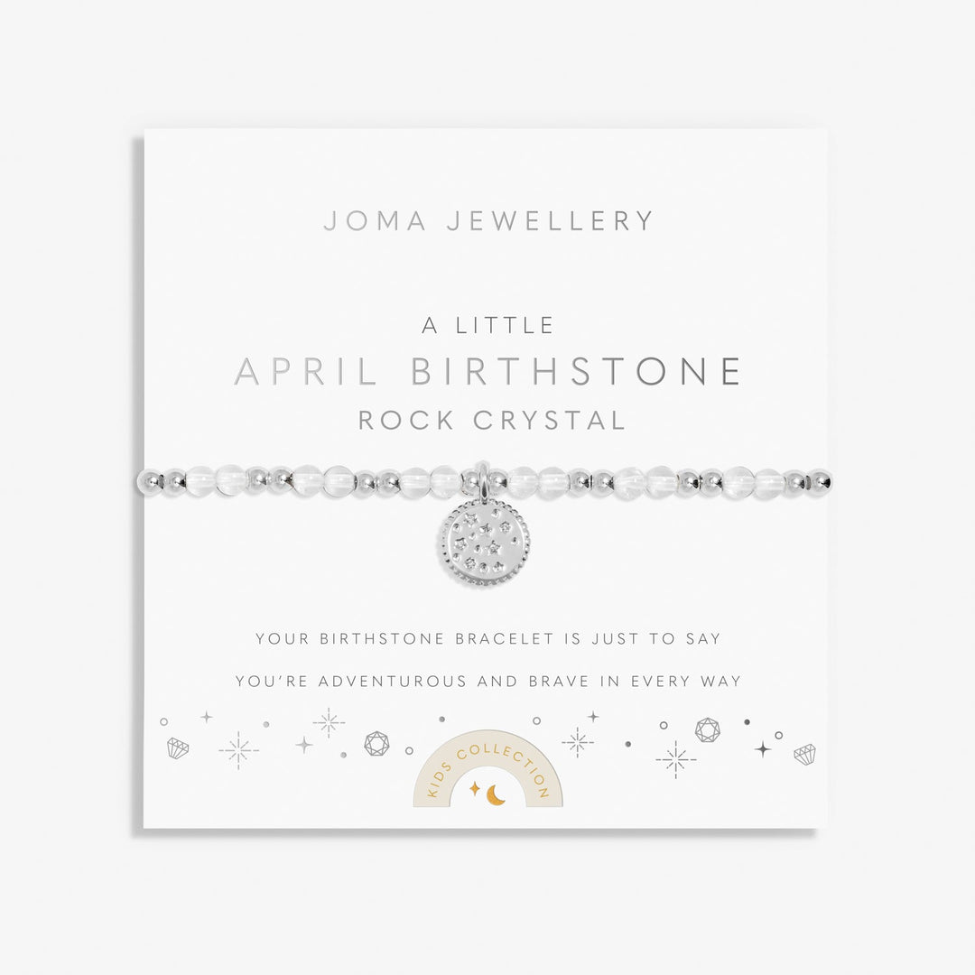 Kids A Little April Birthstone Silver Plated Bracelet C785Joma JewelleryC785