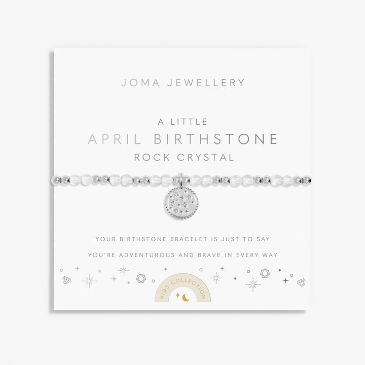 Kids A Little April Birthstone Silver Plated Bracelet C785Joma JewelleryC785