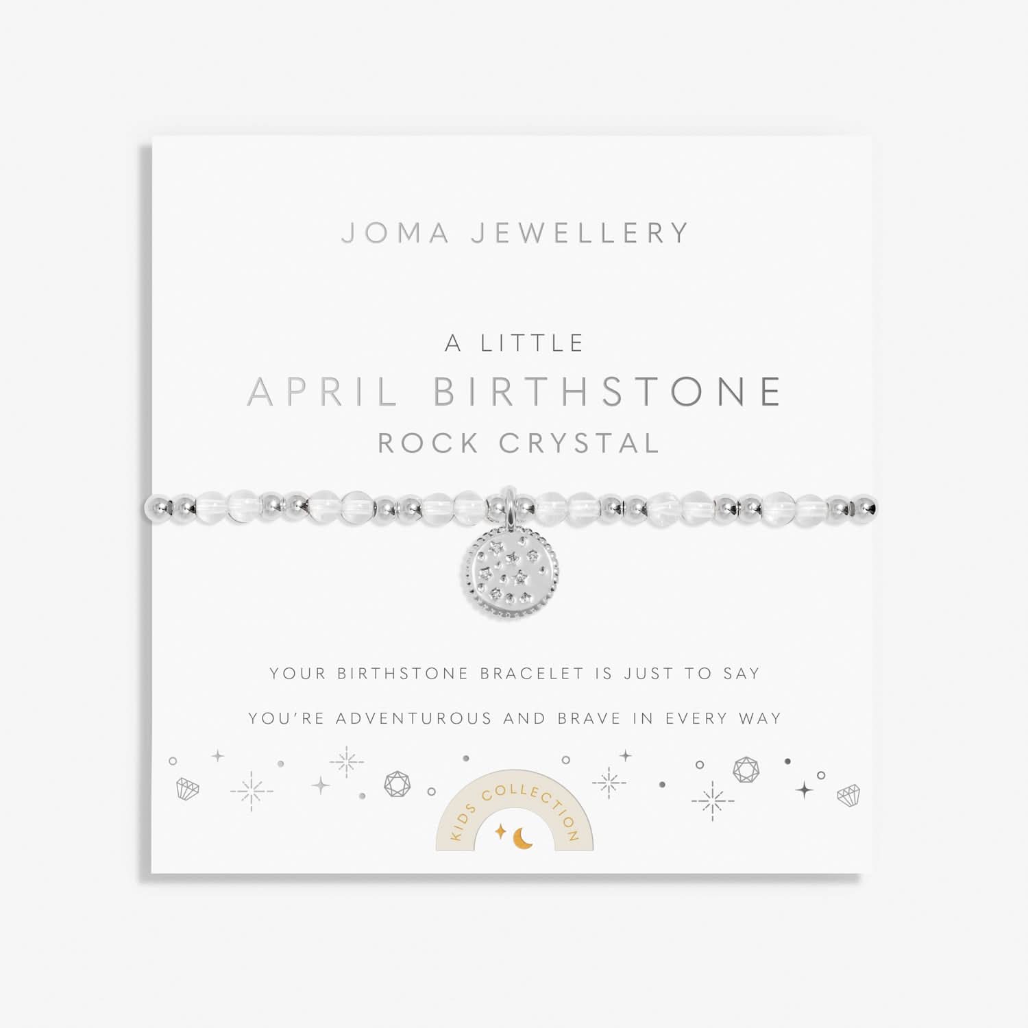 Kids A Little April Birthstone Silver Plated Bracelet C785Joma JewelleryC785