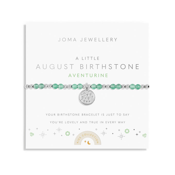 Kids A Little August Birthstone Silver Plated Bracelet C789Joma JewelleryC789