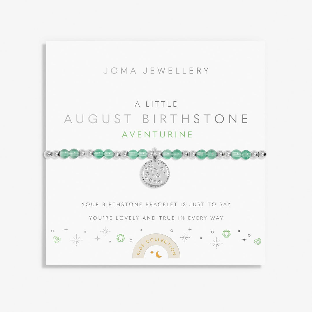 Kids A Little August Birthstone Silver Plated Bracelet C789Joma JewelleryC789