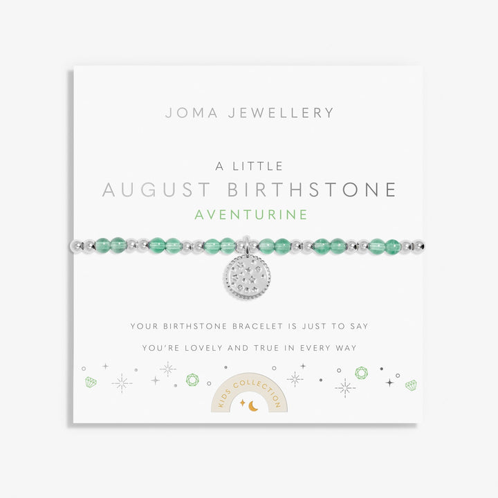 Kids A Little August Birthstone Silver Plated Bracelet C789Joma JewelleryC789