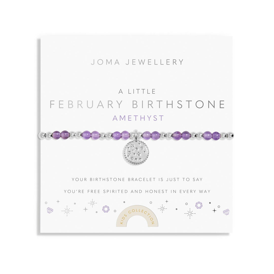 Kids A Little February Birthstone Silver Plated Bracelet C783Joma JewelleryC783