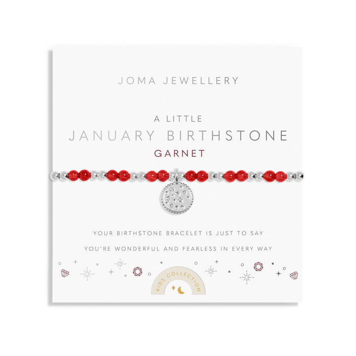 Kids A Little January Birthstone Silver Plated Bracelet C782Joma JewelleryC782