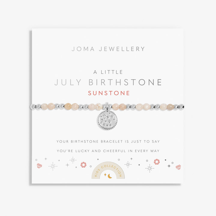 Kids A Little July Birthstone Silver Plated Bracelet C788Joma JewelleryC788