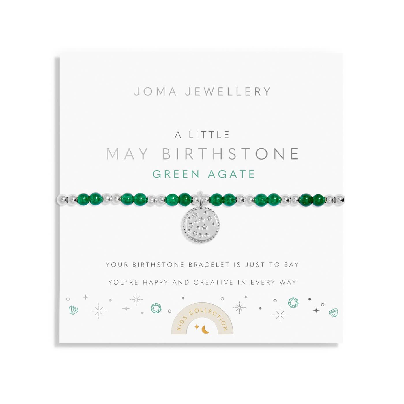 Kids A Little May Birthstone Silver Plated Bracelet C786