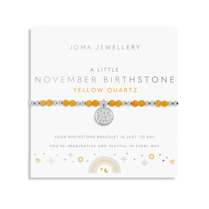 Kids A Little November Birthstone Silver Plated Bracelet C792Joma JewelleryC792