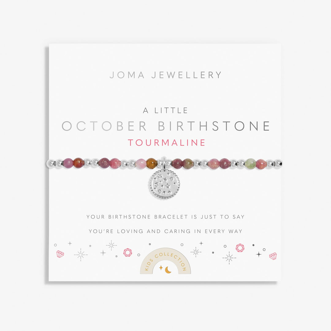 Kids A Little October Birthstone Silver Plated Bracelet C791Joma JewelleryC791