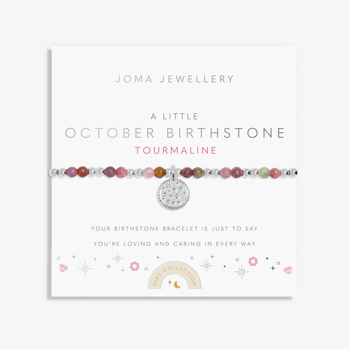 Kids A Little October Birthstone Silver Plated Bracelet C791Joma JewelleryC791