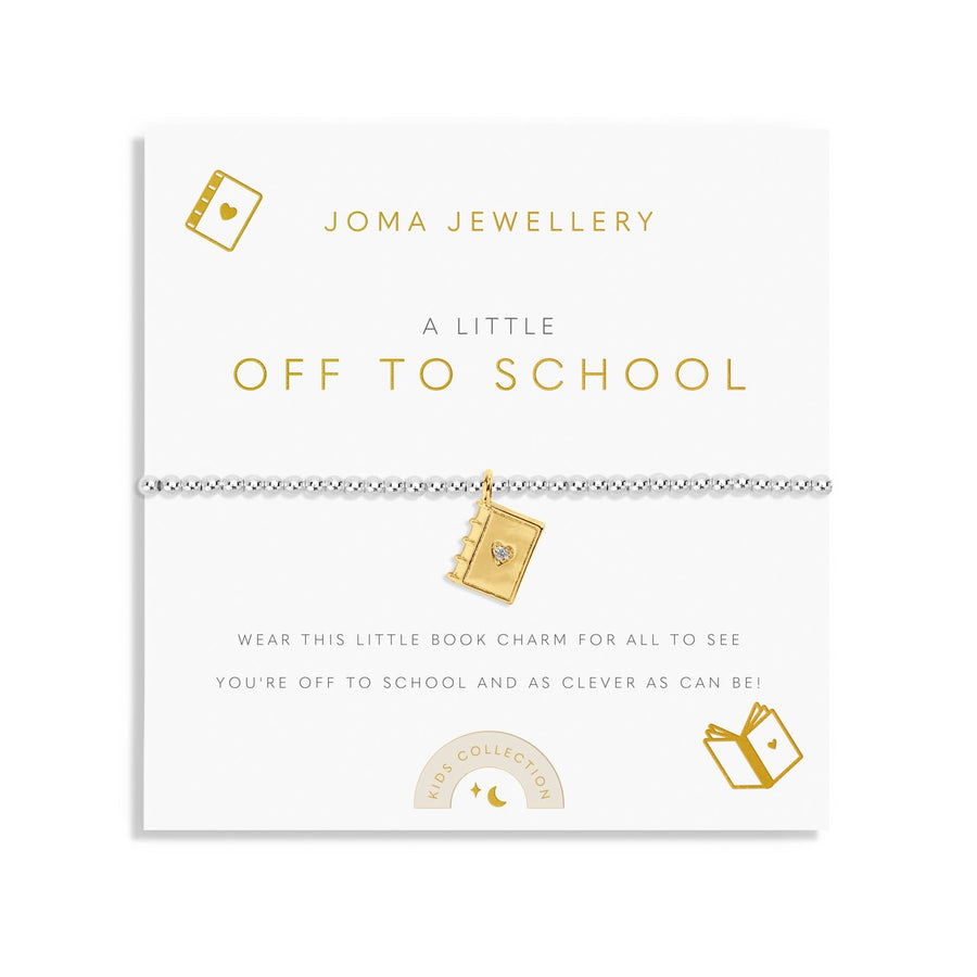 Kids A Little Off To School Silver Gold Plated Bracelet C769Joma JewelleryC769