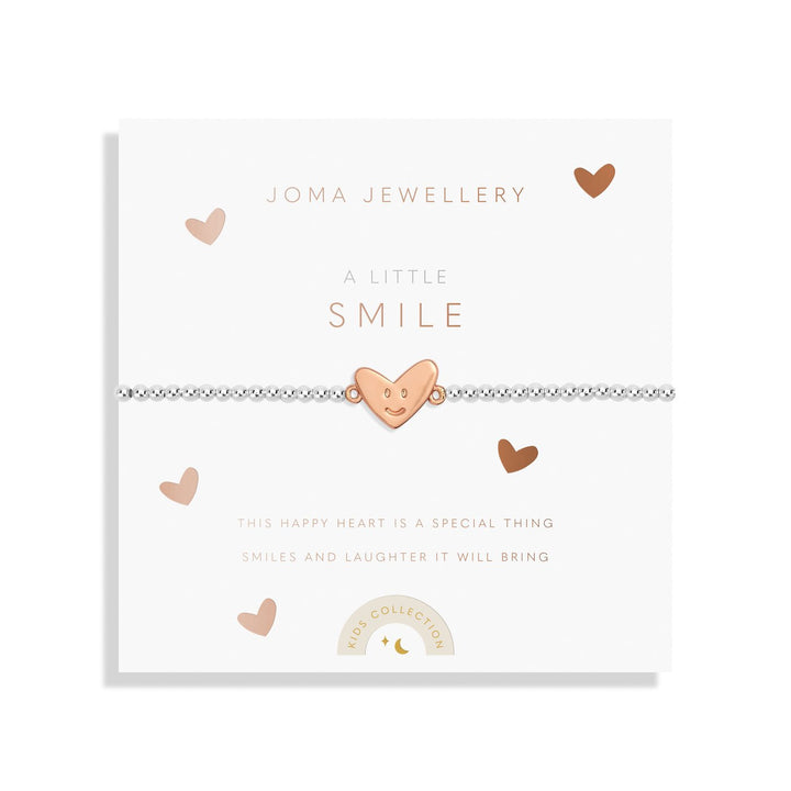 Kids A Little Smile Silver Rose Gold Plated Bracelet C765Joma JewelleryC765