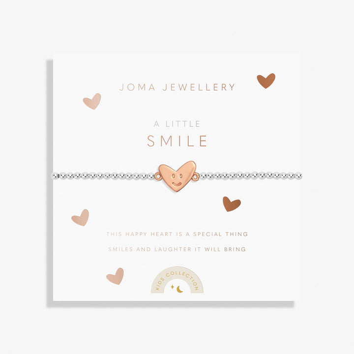 Kids A Little Smile Silver Rose Gold Plated Bracelet C765Joma JewelleryC765