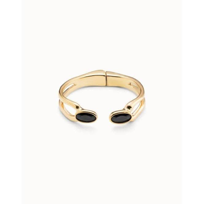 Kingdom Black Metal Faceted Crystal BraceletUNOde50PUL2248NGRORO0M