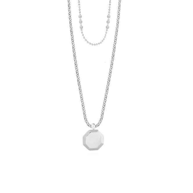 Kismet Chains Hex Silver Necklace 4814Joma Jewellery4814