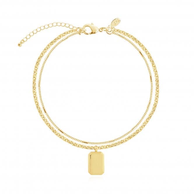 Kismet Chains Tag Gold Bracelet 4813Joma Jewellery4813