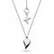 Kit Heath Desire Kiss Rhodium Plate Mini Heart 17" Necklace 90BJKit Heath90BJ028