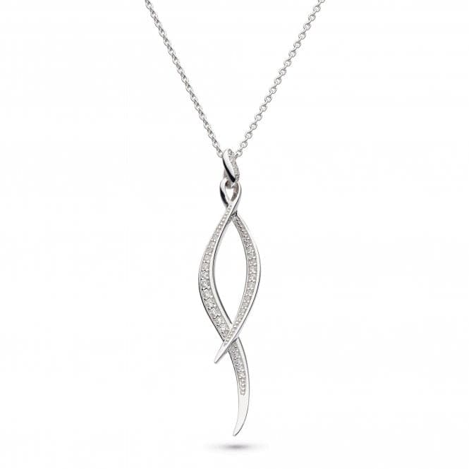 Kit Heath Entwine Twist Rhodium Plate Zirconia 20" Necklace 90225CZKit Heath90225CZ028