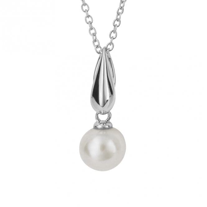 Knife Edge Bale Pearl 9ct White Gold Pendant GP1011WElements GoldGP1011W