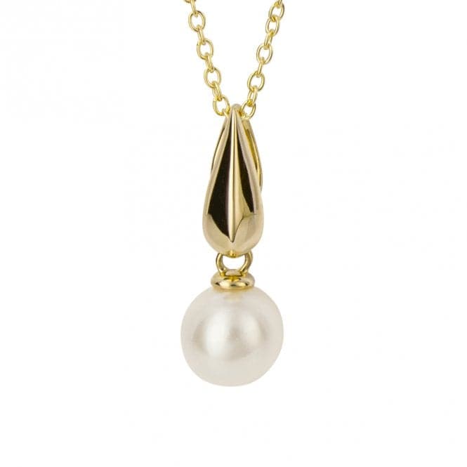 Knife Edge Bale Pearl 9ct Yellow Gold Pendant GP1012WElements GoldGP1012W