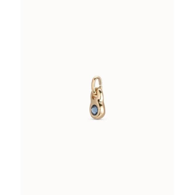 La Vie En Bleu Blue Faceted Crystal Charm CHA0180OROAZU0U