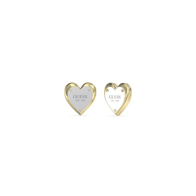 Ladies 12mm Heart Lock Stud Earrings UBE04209YGRHGuess JewelleryUBE04209YGRH