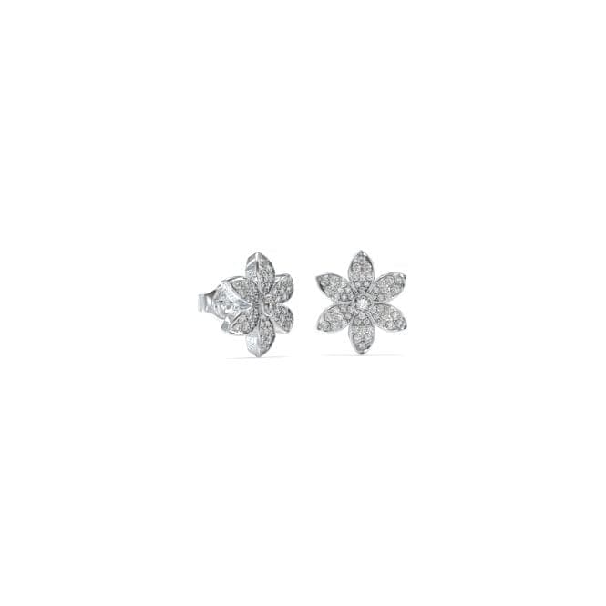 Ladies 15mm Pave Flower Stud Earrings UBE04145RHGuess JewelleryUBE04145RH