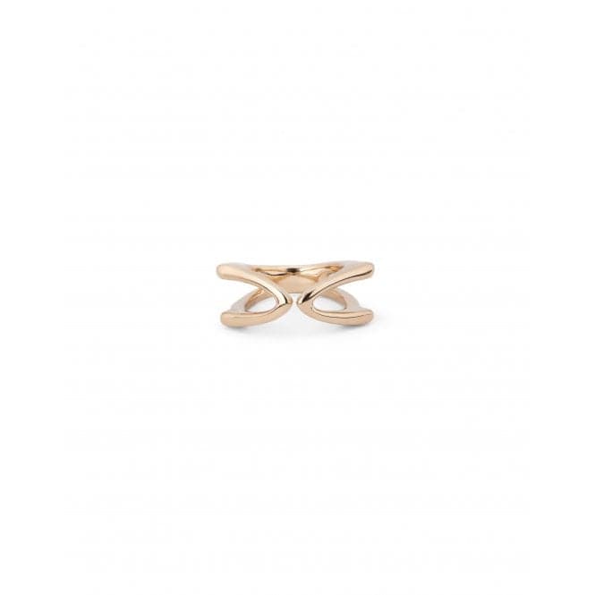 Ladies 18K Gold Plated Open Half Ellipse Shape Ring ANI0797ORO000UNOde50ANI0797ORO00012