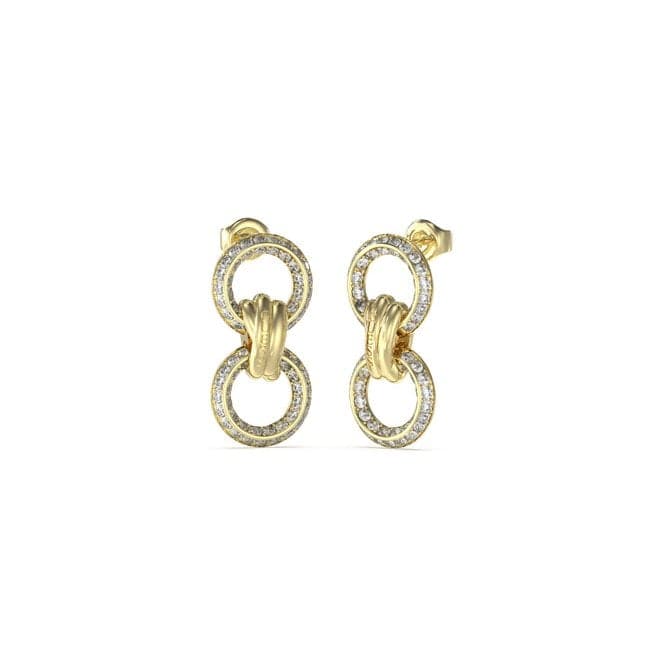 Ladies 30mm Circle Knot Drop Earrings UBE04061YGGuess JewelleryUBE04061YG