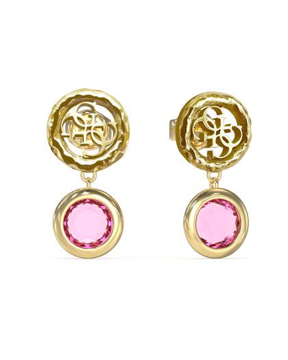 Ladies 4G Logo And Crystal Pendant Earrings UBE05098YGFCGuess JewelleryUBE05098YGFC