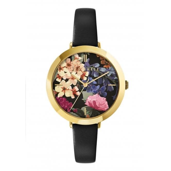 Ladies Ammy Floral Black Leather Watch BKPAMF101Ted Baker WatchesBKPAMF101UO