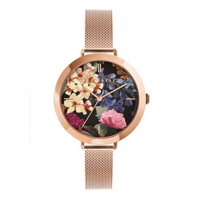 Ladies Ammy Floral Rose Gold Tone Mesh Watch BKPAMF104Ted Baker WatchesBKPAMF104UO