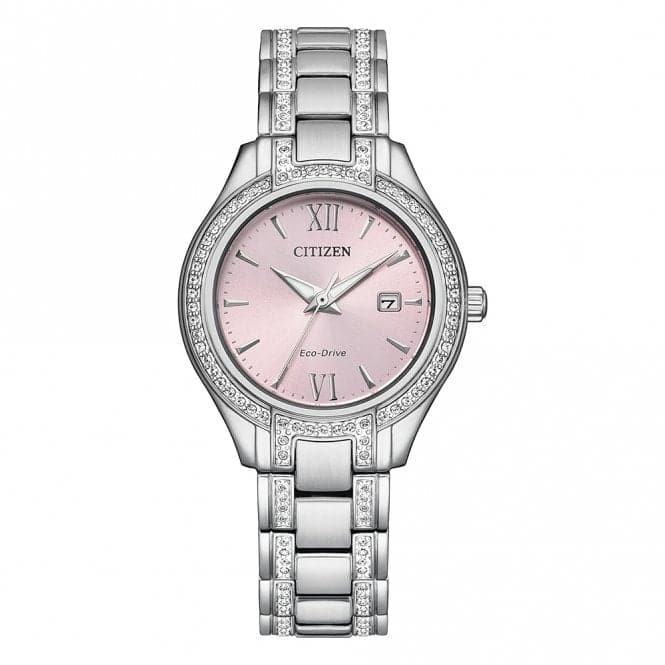 Ladies Analogue Silhouette Crystal Silver Tone Watch FE1230 - 51XCitizenFE1230 - 51X