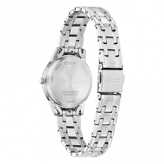 Ladies Analogue Silhouette Crystal Silver Tone Watch FE1240 - 81LCitizenFE1240 - 81L