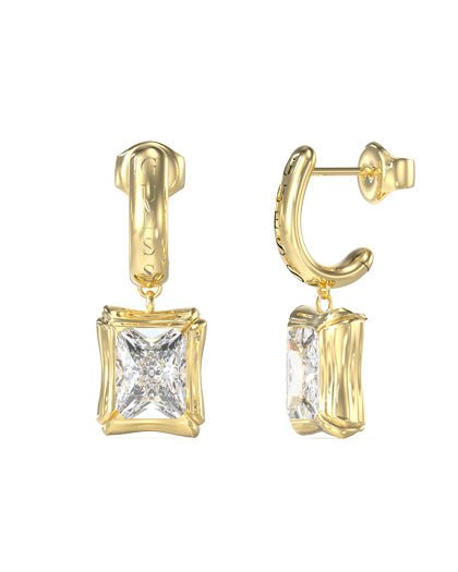 Ladies Bamboo And Crystal J Hoop Earrings UBE05172YGGuess JewelleryUBE05172YG