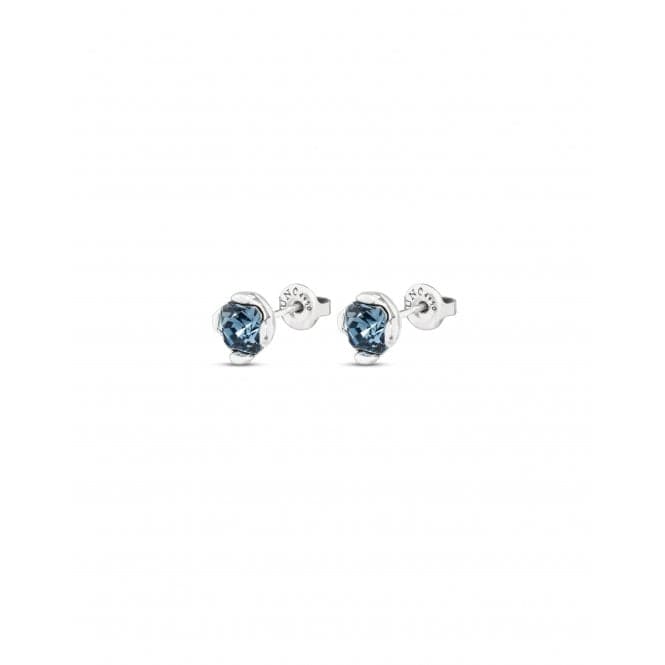 Ladies Charismatic Aura Blue Silver Faceted Crystal Earrings PEN0913AZUMTL0UUNOde50PEN0913AZUMTL0U