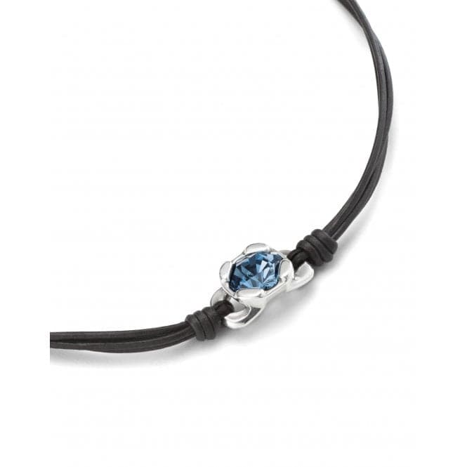 Ladies Charismatic Aura Blue Silver Faceted Crystal Eyeful Necklace COL1856MARMTL0UUNOde50COL1856MARMTL0U