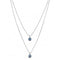 Ladies Charismatic Aura Blue Silver Faceted Crystal Necklace COL1866AZUMTL0UUNOde50COL1866AZUMTL0U