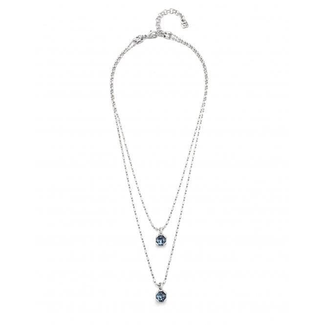 Ladies Charismatic Aura Blue Silver Faceted Crystal Necklace COL1866AZUMTL0UUNOde50COL1866AZUMTL0U