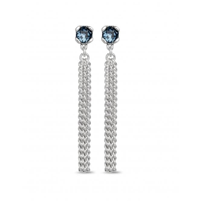 Ladies Charismatic Blue Silver Faceted Crystal Electric Earrings PEN0911AZUMTL0UUNOde50PEN0911AZUMTL0U