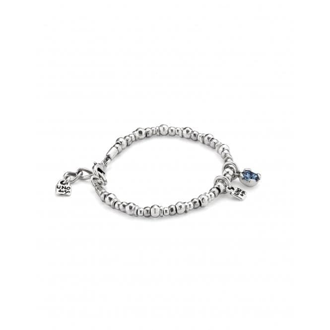 Ladies Charismatic Blue Silver Faceted Crystal Medium Attractive Bracelet PUL2376AZUMTL0MUNOde50PUL2376AZUMTL0M