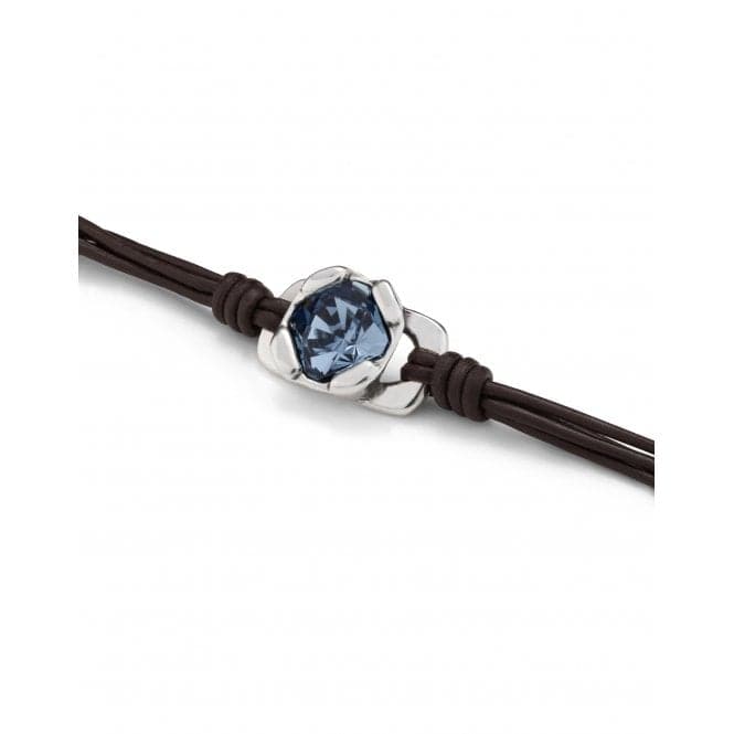 Ladies Charismatic Blue Silver Faceted Crystal Medium Eyeful Bracelet PUL2373MARMTL0MUNOde50PUL2373MARMTL0M