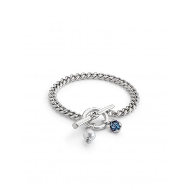 Ladies Charismatic Blue Silver Faceted Crystal Medium Two Expearltional Bracelet PUL2374AZUMTL0MUNOde50PUL2374AZUMTL0M