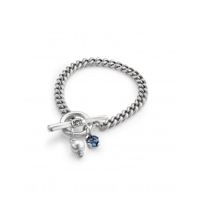 Ladies Charismatic Blue Silver Faceted Crystal Medium Two Expearltional Bracelet PUL2374AZUMTL0MUNOde50PUL2374AZUMTL0M
