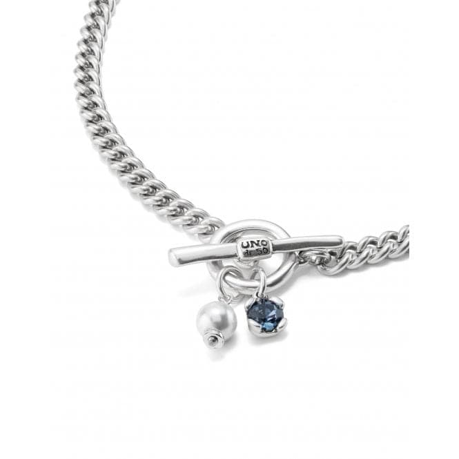 Ladies Charismatic Blue Silver Faceted Crystal Two Expearltional Necklace COL1855BPLMTL0UUNOde50COL1855BPLMTL0U