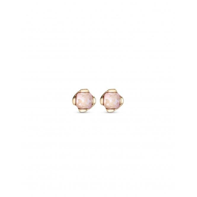 Ladies Charismatic Gold Aura Pink Faceted Crystal Earrings PEN0913RSAORO0UUNOde50PEN0913RSAORO0U