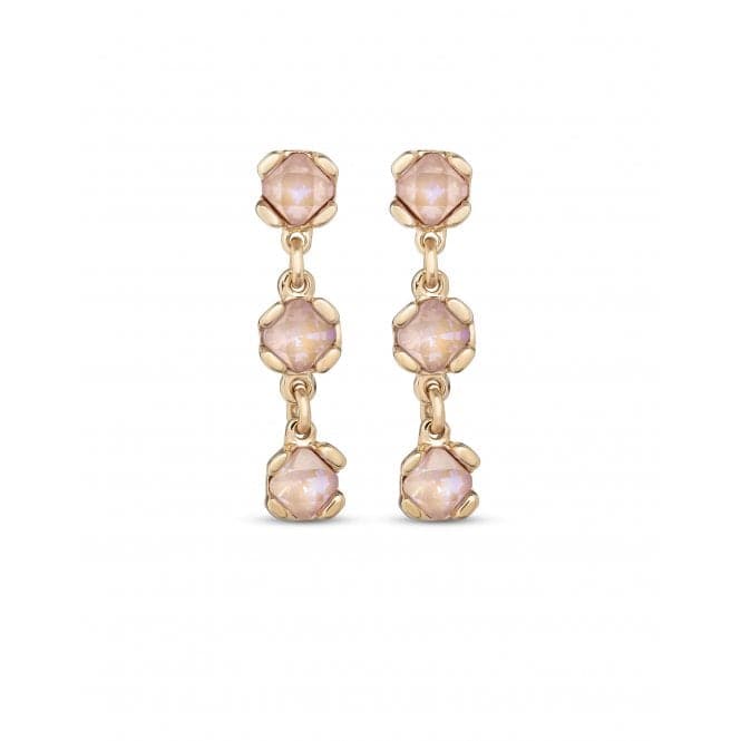 Ladies Charismatic Gold Faceted Crystal Sublime Pink Earrings PEN0912RSAORO0UUNOde50PEN0912RSAORO0U