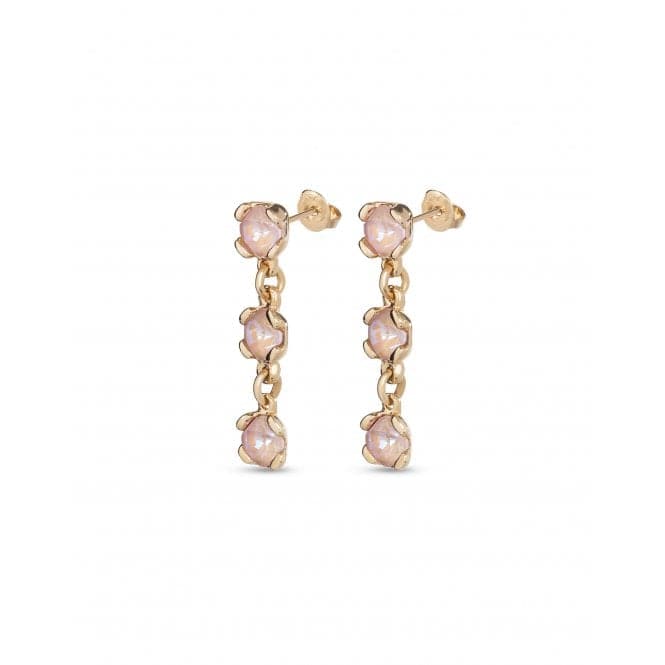 Ladies Charismatic Gold Faceted Crystal Sublime Pink Earrings PEN0912RSAORO0UUNOde50PEN0912RSAORO0U