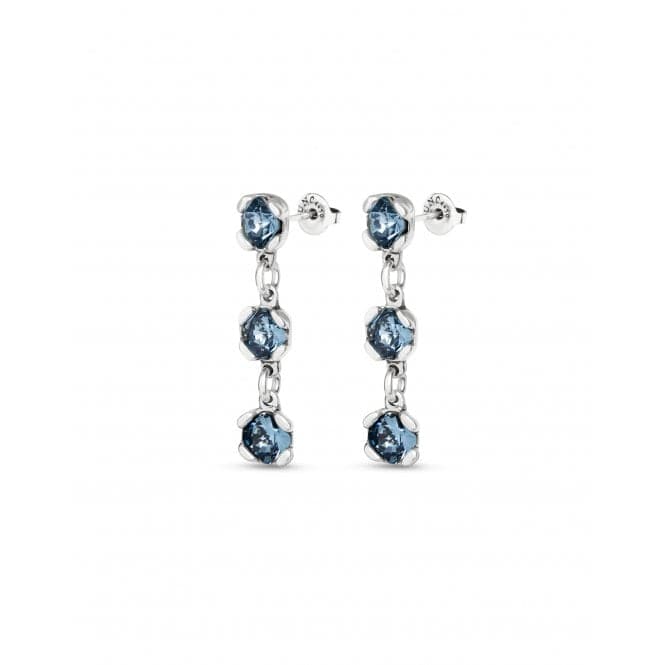 Ladies Charismatic Silver Sublime Blue Faceted Crystal Earrings PEN0912AZUMTL0UUNOde50PEN0912AZUMTL0U
