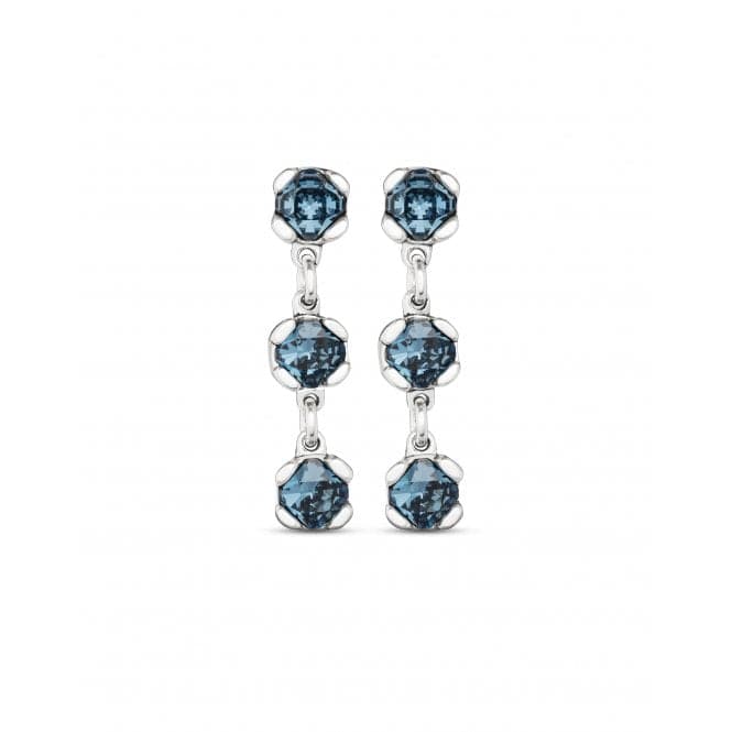 Ladies Charismatic Silver Sublime Blue Faceted Crystal Earrings PEN0912AZUMTL0UUNOde50PEN0912AZUMTL0U